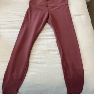 lululemon athletica women softly suedey cross-waist tight 25” - Mauve